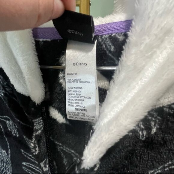 Disney Black and White Jack Skeleton Pajama Onesie - Picture 6 of 12